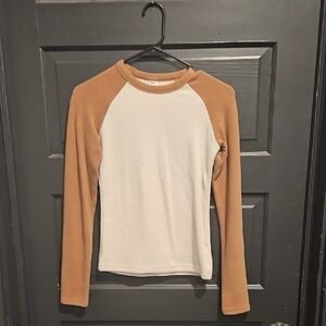 OGL Tan and Cream Thermal Brushed Top